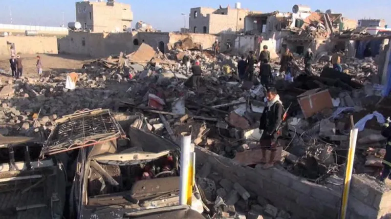 Následky bojů v Jemenu