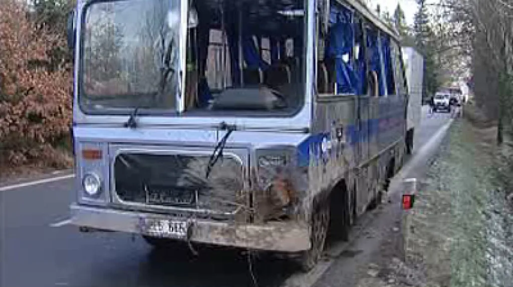 Havarovaný autobus