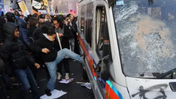 Studentské protesty v Británii