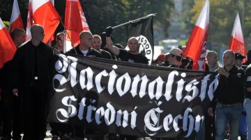 Pochod nacionalistů v Kralupech nad Vltavou