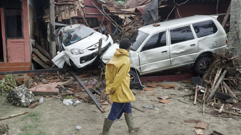 Tsunami v Indonésii, oblast Carita