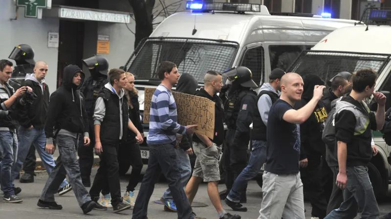 Protiromská demonstrace v Ostravě