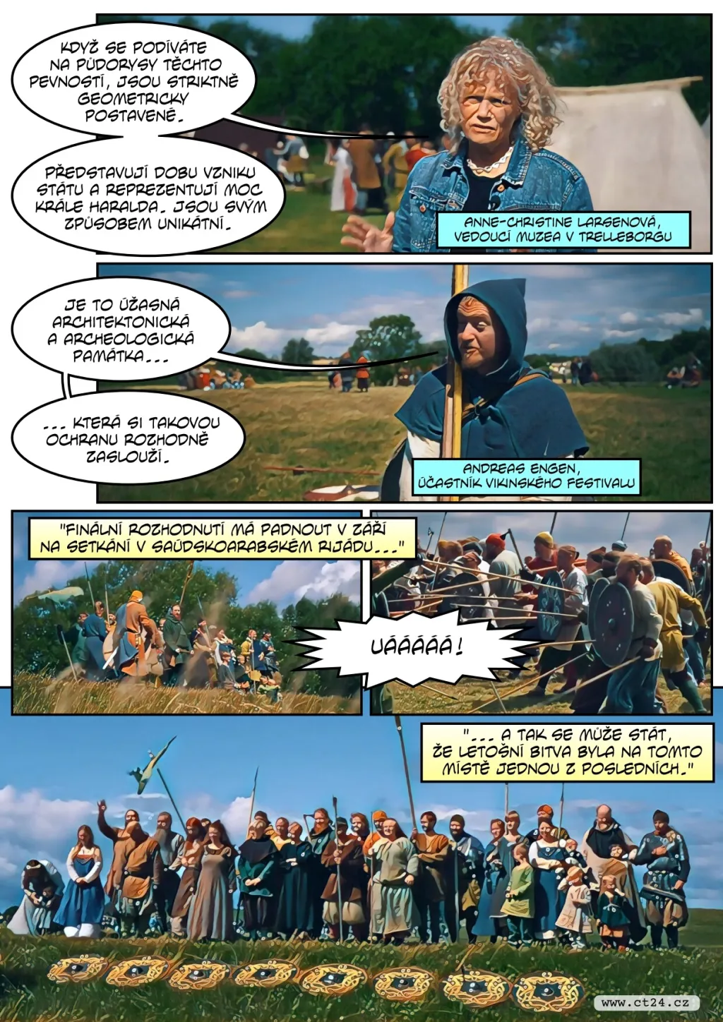 V dánské pevnosti se konala rekonstrukce vikingských bitev