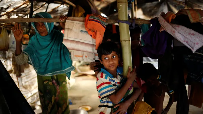 Rohingové v uprchlickém táboře v Bangladéši