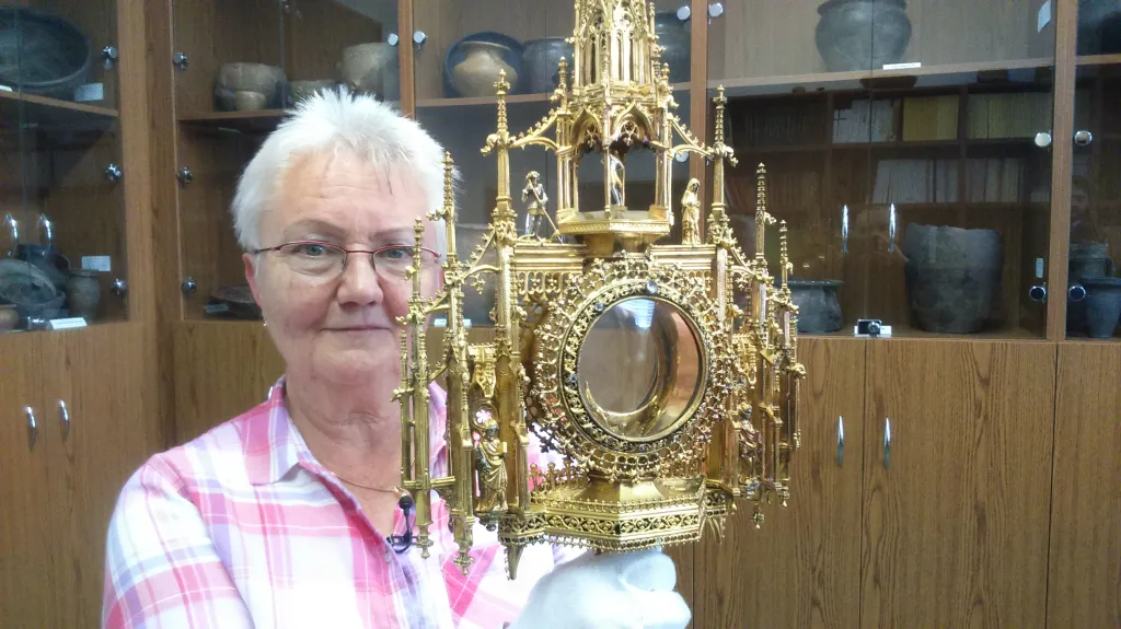 Monstrance je jeden z originálních předmětů, které budou vystaveny na Pražském hradě