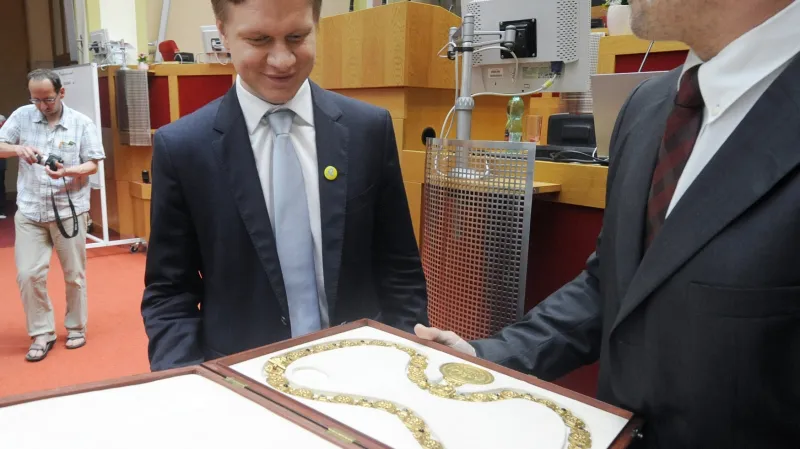 Tomáš Hudeček a primátorský řetěz