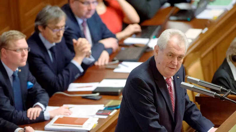 Miloš Zeman ve sněmovně