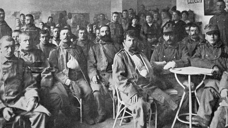 Ranění vojáci v pražském lazaretu