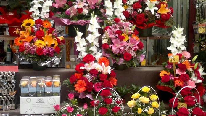 Stánek s květinami na Las Ramblas