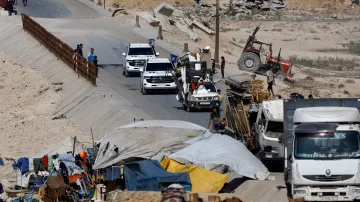 Konvoj vozidel OSN v Pásmu Gazy