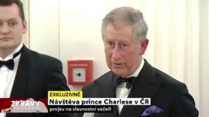 Projevy prince Charlese a prezidenta Václava Klause