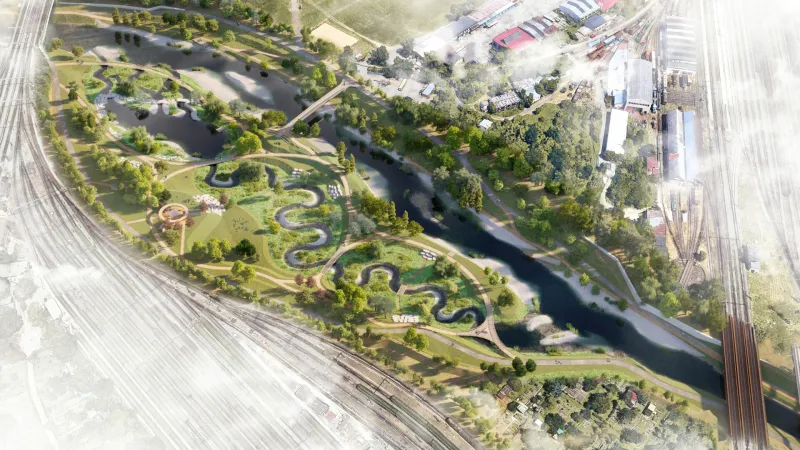 Vizualizace protipovodňových opatření na řece Svratce v Brně