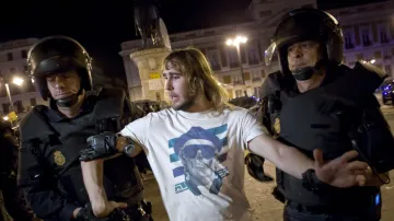 Demonstraci v Madridu rozehnala policie