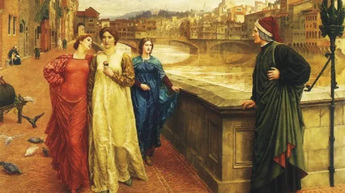 Dante a Beatrice (Henry Holiday, 1883)