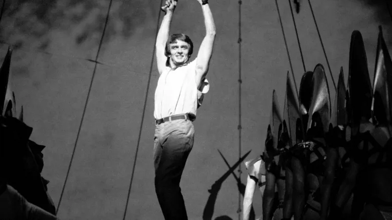 Vlastmil Harapes jako Odysseus v představení Laterny magiky (1988)