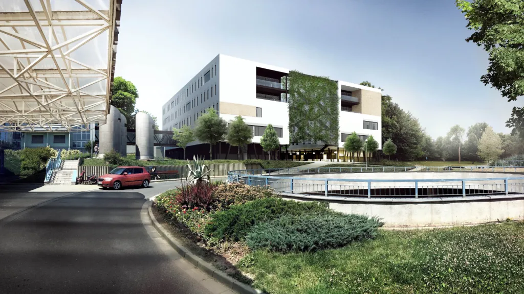 Vizualizace nové budovy II. interní kliniky a geriatrie