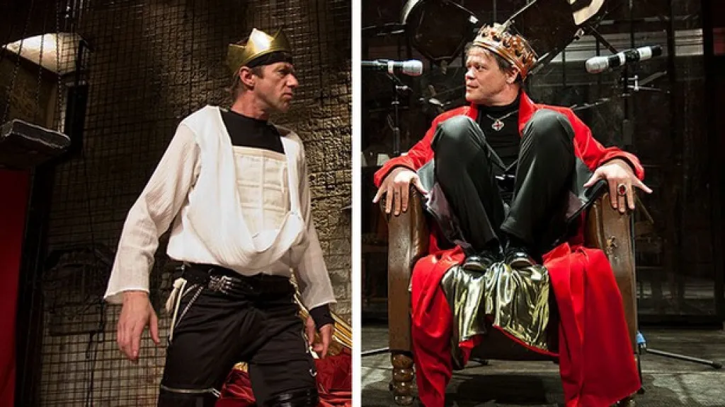 Jiří Langmajer (český Richard III.) a Robert Roth (slovenský Richard III.)