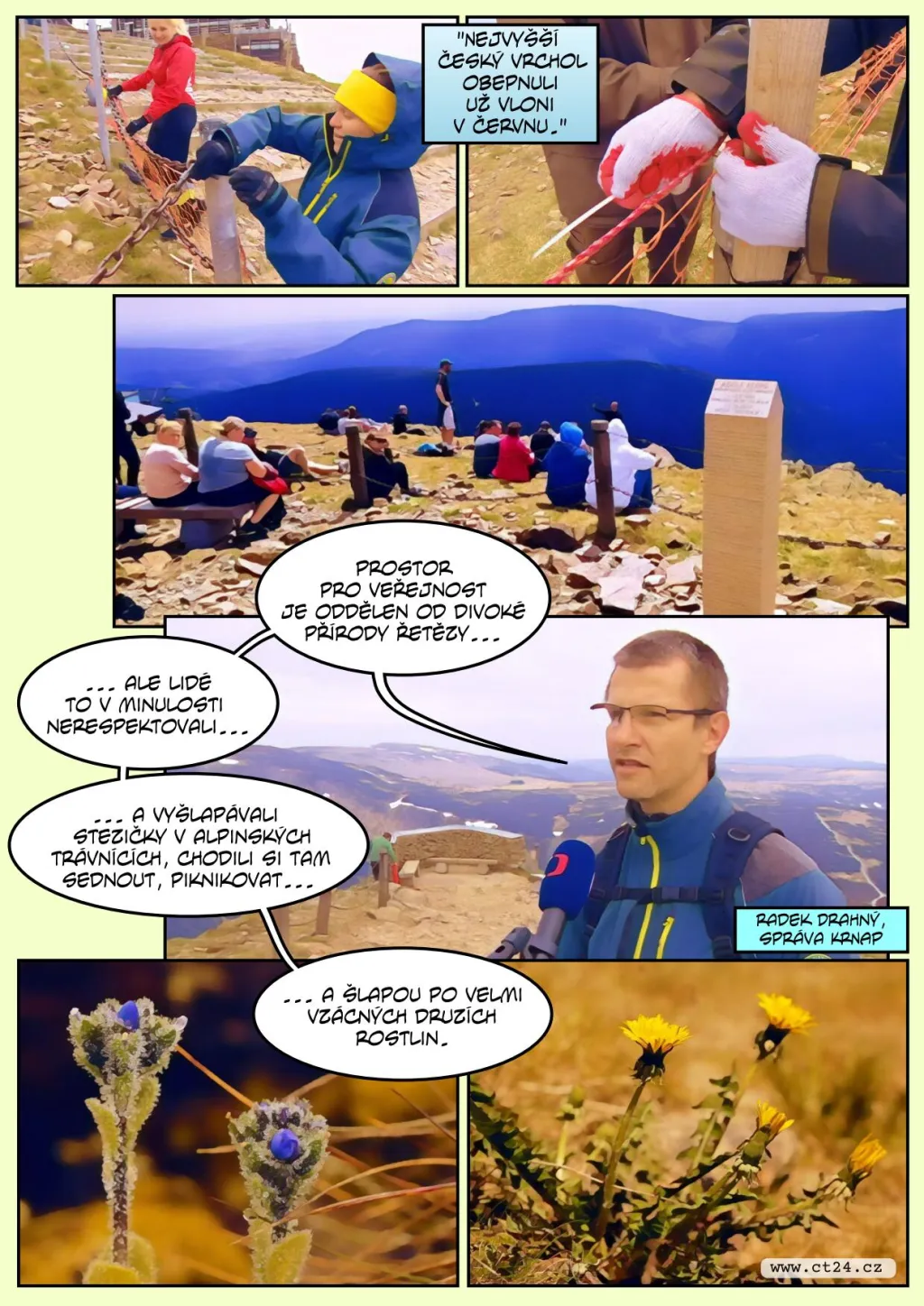 Sněžku obepnula síť. Horskou přírodu má chránit před turisty