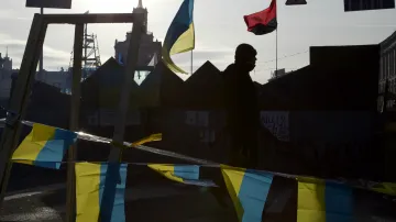 Demonstrace v centru Kyjeva