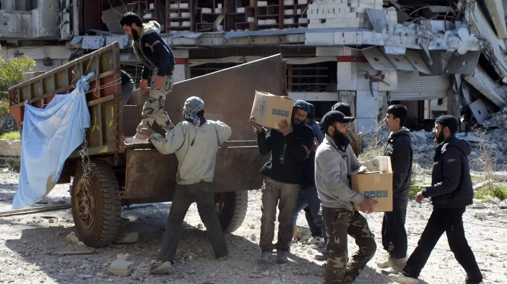 Humanitární pomoc v syrském Homsu
