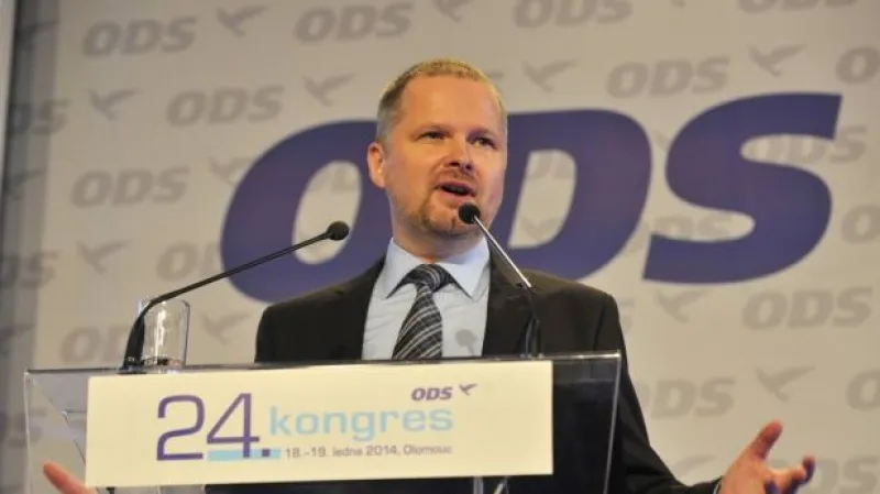Fiala vyzval k jednotnosti ODS a požádal o silný mandát (Volební kongres strany, 2014)