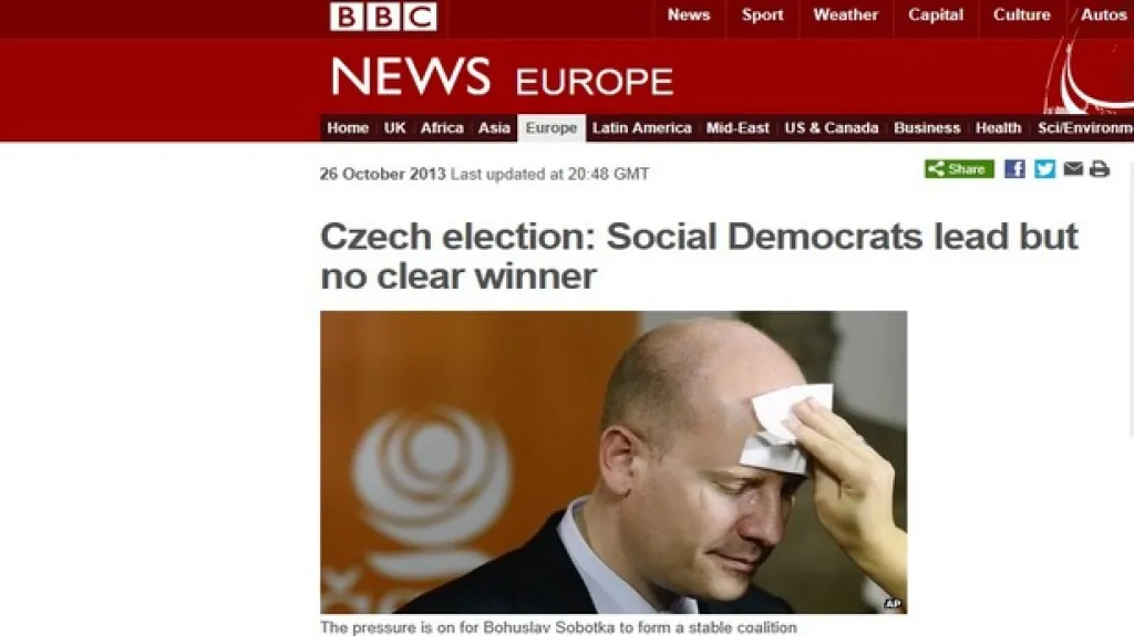 BBC o českých volbách