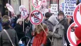 Protestní pochod britských studentů