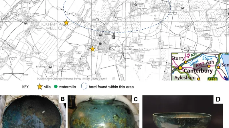 Mísa s místem nálezu