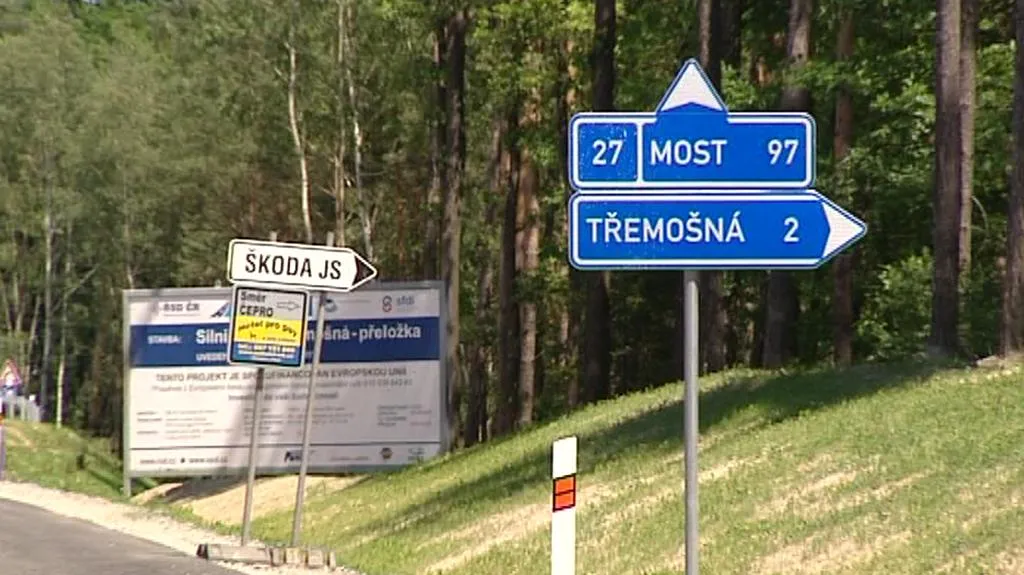Nově otevřený obchvat u Třemošné