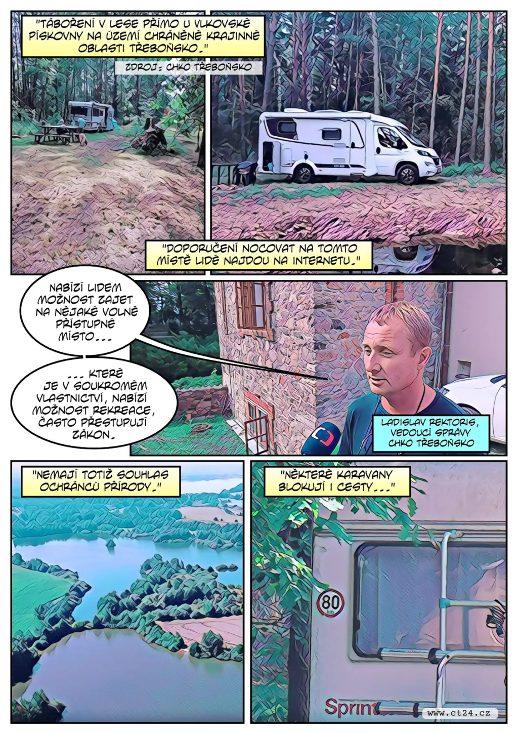 Karavany poškozují chráněná území