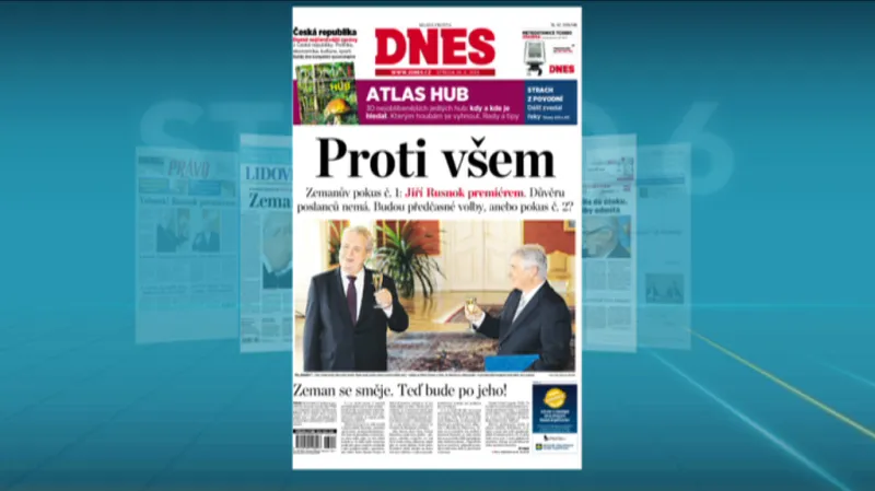 Deníky ke jmenování Rusnoka premiérem