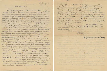 Einstein se už v roce 1922 bál o budoucnost Německa. Jeho dopis se teď vydražil skoro za milion
