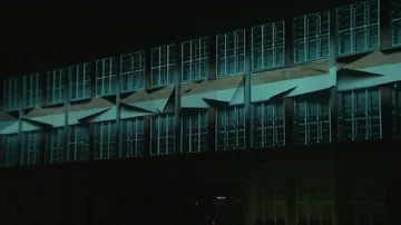 Projekce na fasádu Krajské galerie ve Zlíně