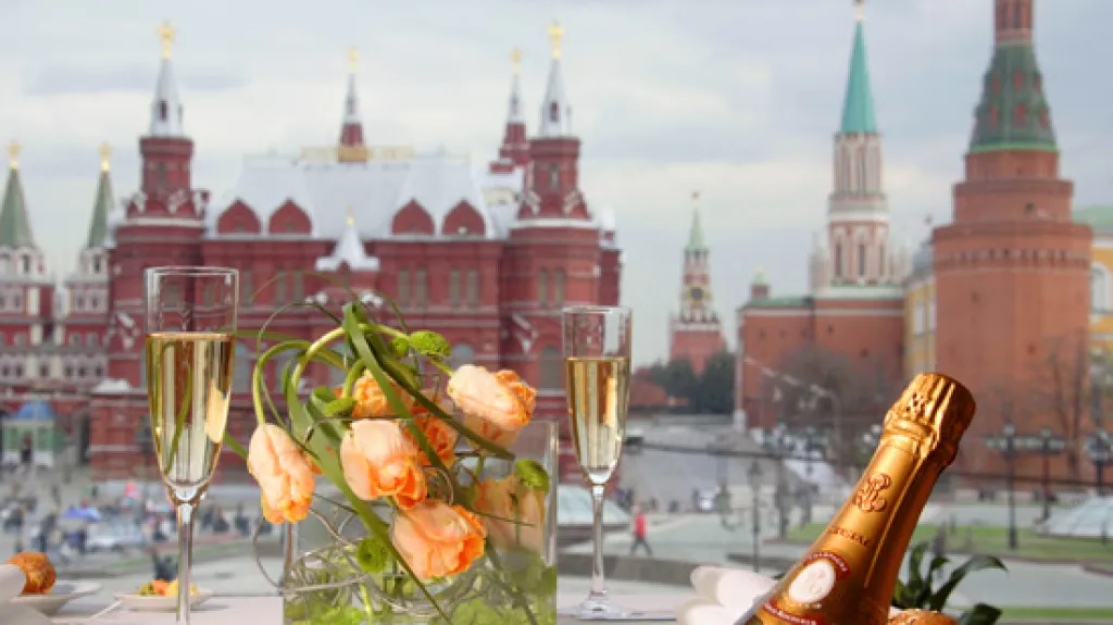 Výhled z moskevského hotelu Nacional