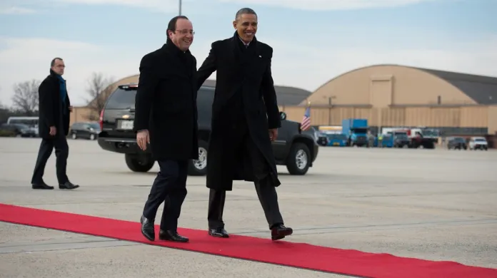 Francouzský prezident na návštěvě USA