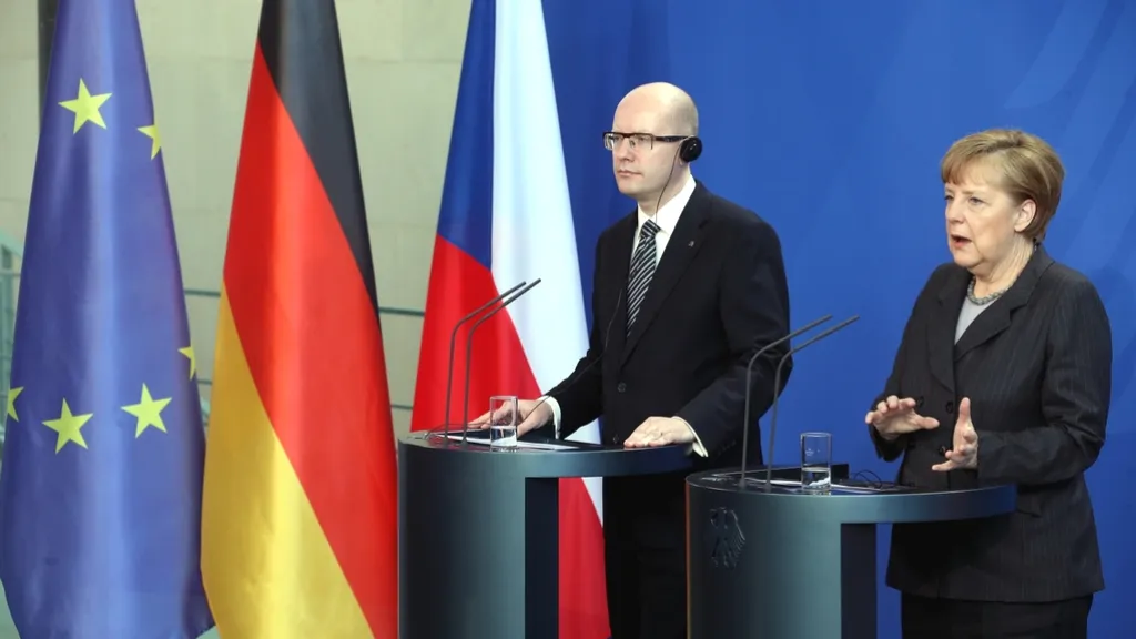 Bohuslav Sobotka s Angelou Merkelovou