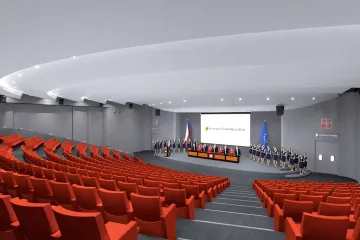 Aula Univerzity Tomáše Bati prochází rekonstrukcí. Novou podobu navrhla Jiřičná