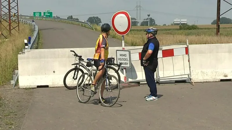 Uzavřená část silnice