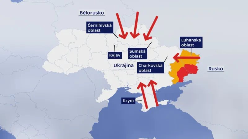 Ruský útok na Ukrajinu