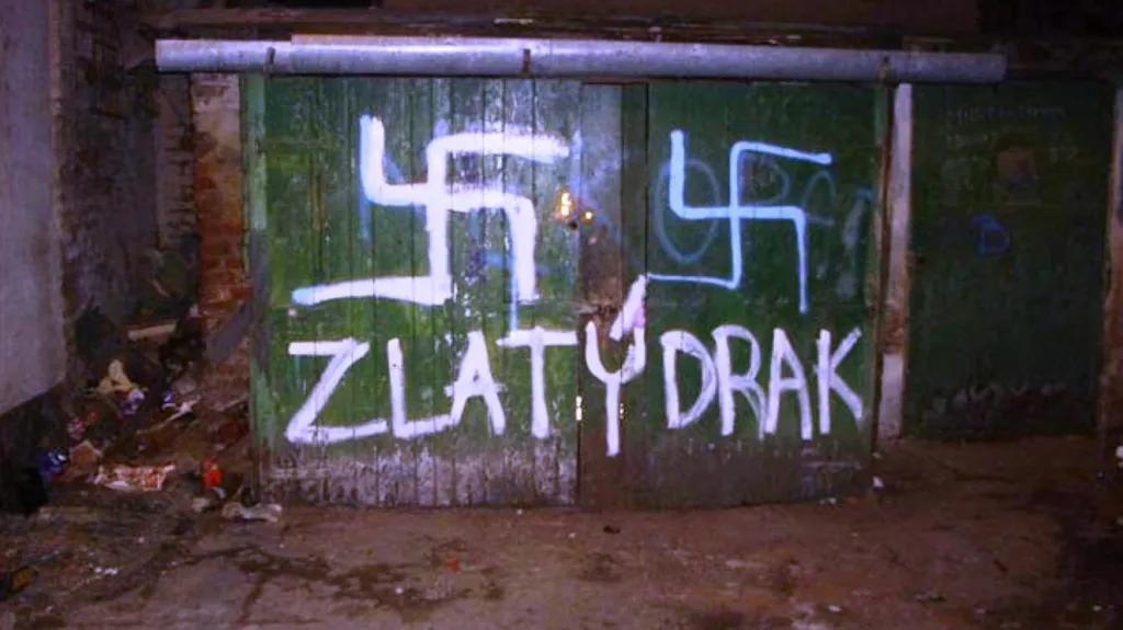 \"Dílo\" spřejerů v Brně v ulici Milady Horákové