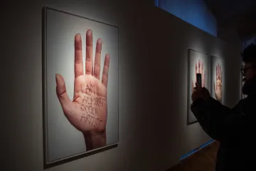 Alšova jihočeská galerie vystavuje vzkazy vyšité na dlaních, světlo v abstrakci i obrazy, kterými se musí projít