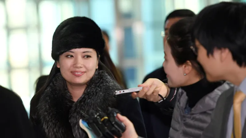 Hjon Song-wol v Jižní Koreji před olympiádou