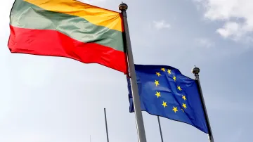 Vlajka Litvy a Evropské unie