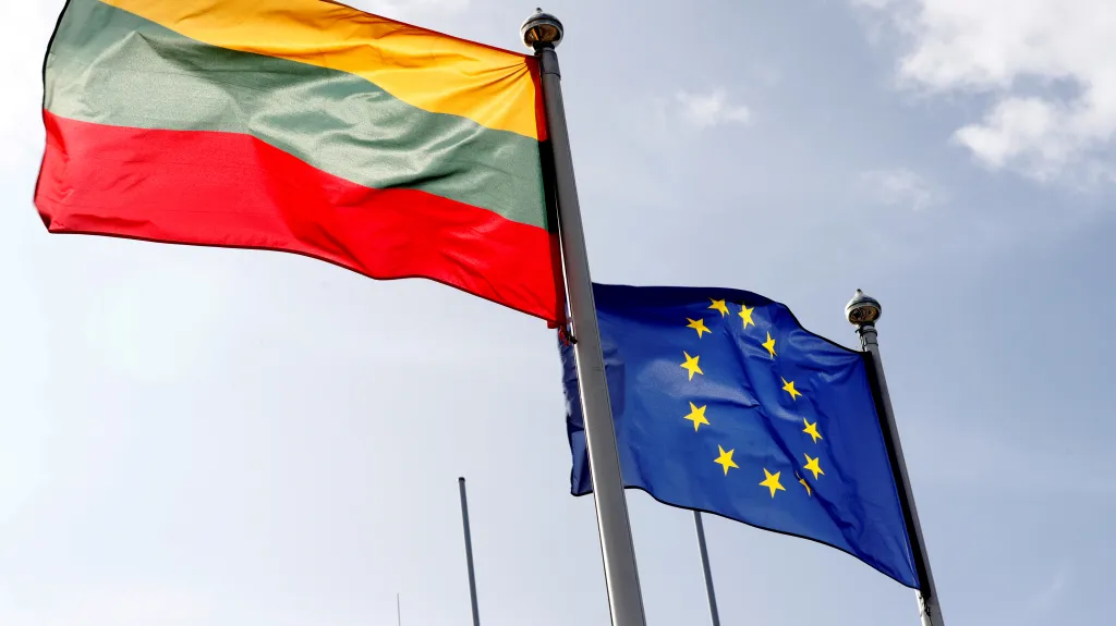 Vlajka Litvy a Evropské unie