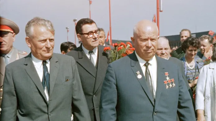 Chruščov v srpnu 1964 s Antonínem Novotným