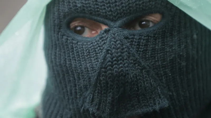 Proruský separatista v ukrajinském Slavjansku