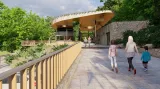 Vizualizace zrekonstruovaného hlavního vstupu do Zoo Brno