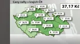 Ceny nafty v ČR k 30. srpnu 2012