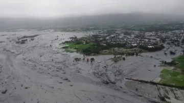 Rozvodněná řeka na Tchaj-wanu