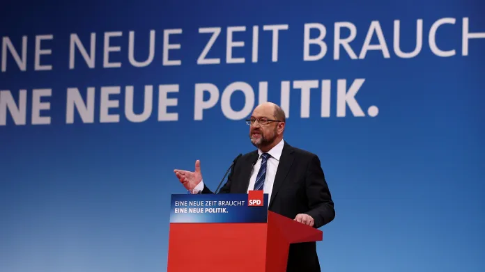 Martin Schulz na stranickém sjezdu